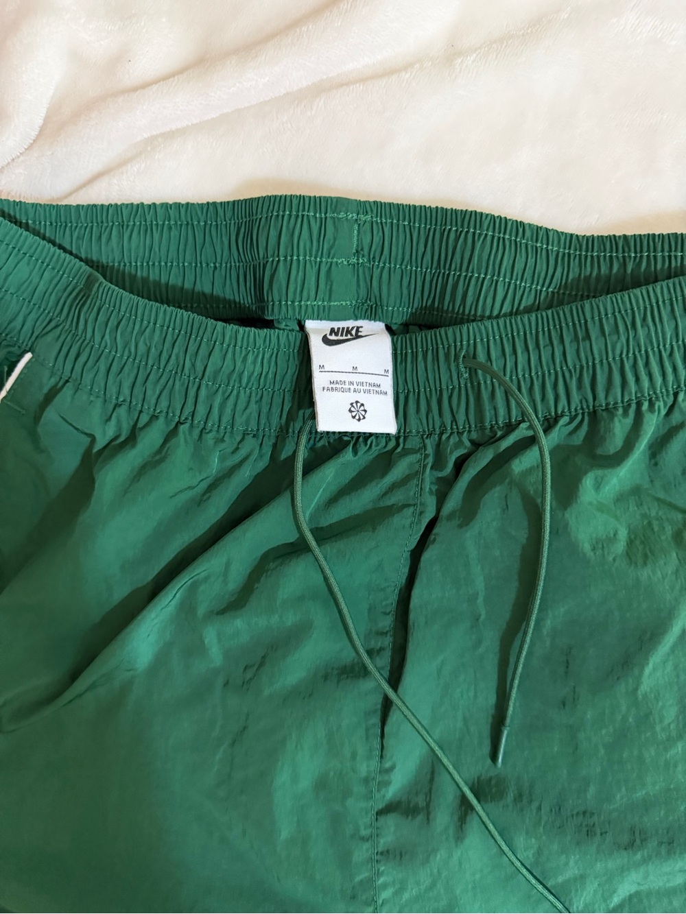Nike Green Track Pants with White Piping - Picture 3 of 4